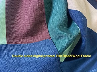 Double-sided printed silk wool scarf Double-sided printed silk wool scarf